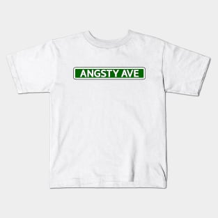 Angsty Ave Street Sign Kids T-Shirt